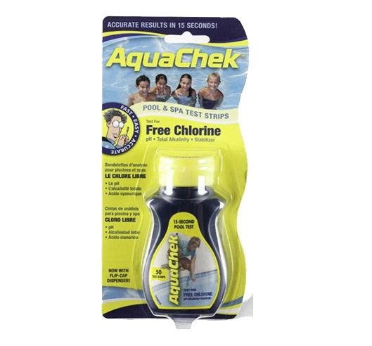 AquaChek Yellow 4-in-1 Chlorine Test Strips (50/Bottle) Pool Supply Haus Ottawa Ontario Canada