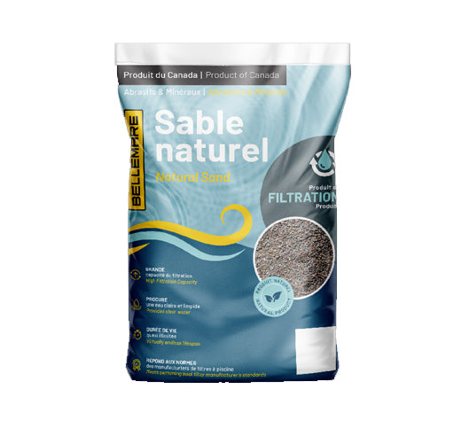 Pool Filter Sand - Bellemare Natural Sand - 22.7 kg (50 lb) - Available for local pickup only