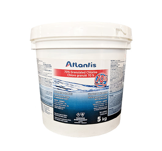Atlantis Granular Chlorine 70% 5KG Pool Supply Haus Ottawa Ontario Canada