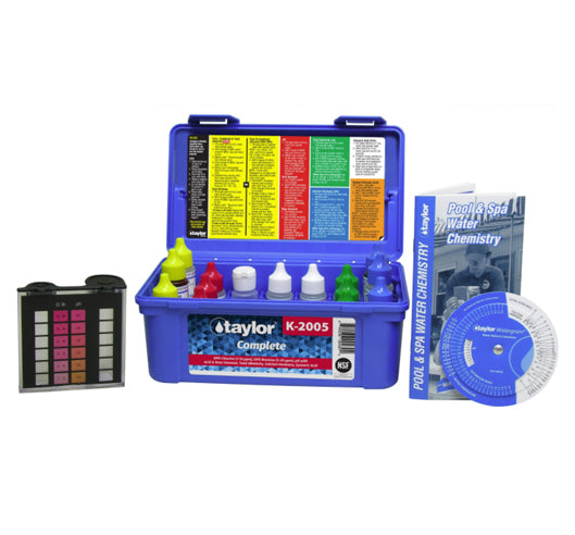 Taylor K-2005 Complete Kit for Chlorine/Bromine, pH, Alkalinity, Hardness, CYA (DPD–high range)