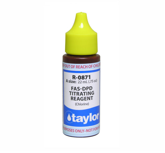 Taylor FAS - Réactif de titrage DPD Flacon compte-gouttes de 22 ml / 0,75 oz - R-0871-A